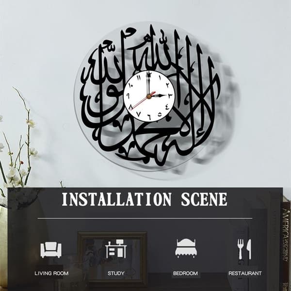 Silent Acrylic Clock for Art, Home Decor, Wall Clock (Digital)
