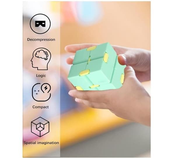 2 kpl Fidget Infinity Cube Dekompressiolelu Infinity Cube, Mini Kill Time, Infinite Cube, Fidget Finger Toy Stressinlievitys[YJD]