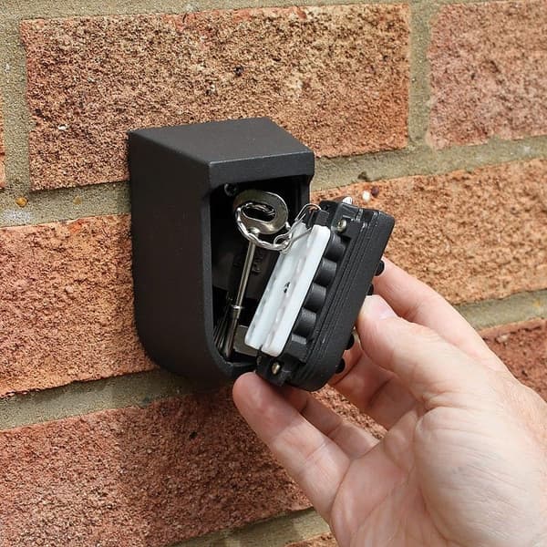 Vanntett låseboks for nøkkellagring Svart Black 455