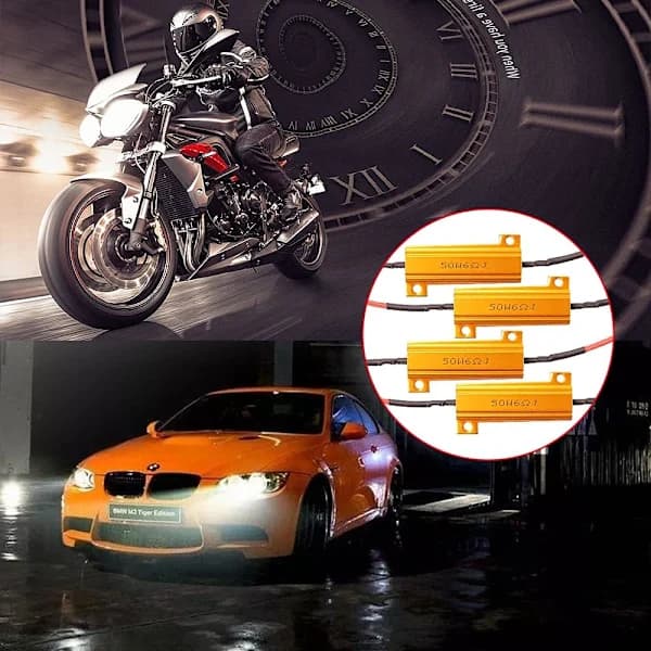 4 stk. 50W 6 ohm LED-belastningsmodstande til at rette LED-fejlkoder til bil, motorcykel, LED-blinklys