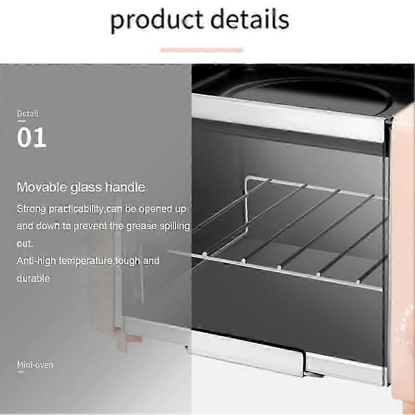 Mini Electric Oven Grill Toaster Cake Baking Machine Steak Fried Egg Omelette Frying Pan Tim