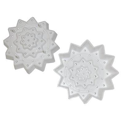 Äggostform - portion 4-pack, 10 cm Vit White Äggoststjärna
