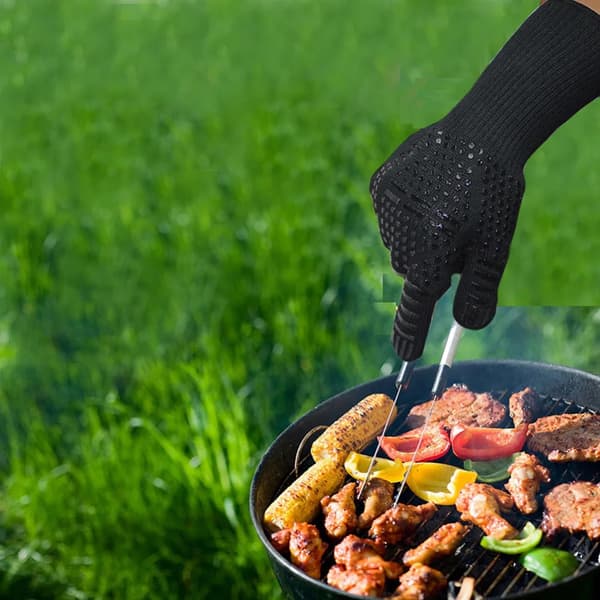 Grillhandskar 300-500 ℃ extremt värmebeständig bomull