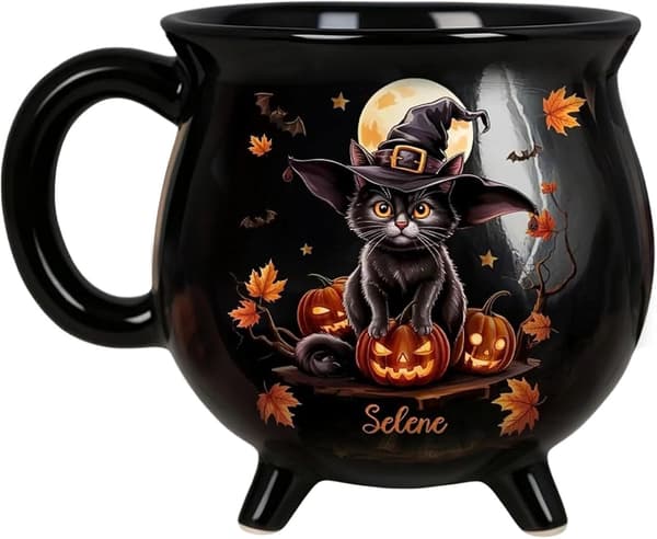 Halloween-mugg, dekorativ, skrämmande, 350 ml C - C