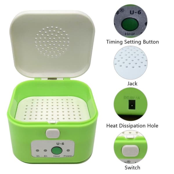 Hearing Aid Dehumidifier Drying Sterilizer Case Holder, USB Dry Box KLB