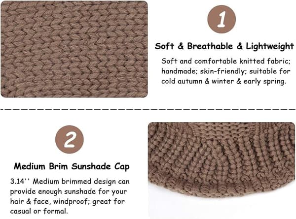 Women's Solid Color Knitted Bucket Hat Warm Wide Brim Twisted Rope Twi