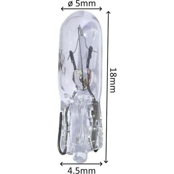 10-pack T5 12V 1.2W instrumentpanelslampor