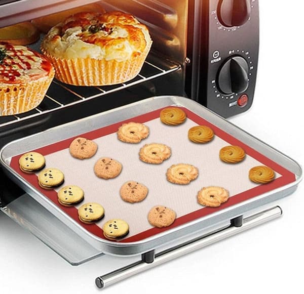 Silicone Baking Mat Silicone Baking Sheets Reusable Baking Mat 16.5\" x 11.6\" Dark Grey Oven Baking Sheet for Making Cookies/Macarons/Bread 2 Pieces