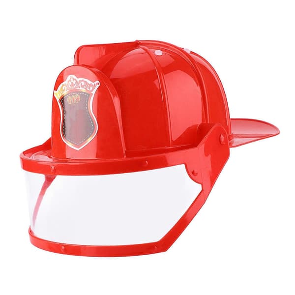5 Pcs Kids Fireman Firefighter Cosplay Toy Kit Helmet Fire Extinguisher Intercom Axe Wrench Fireman Toy