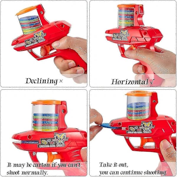 2 Stk. Skumskive Launcher Zip Shot Shooter Disc Shooter Tilfældig Farve