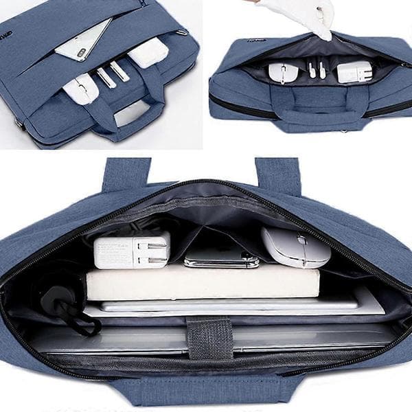 Laptop Briefcase, Spill-Resistant Handbag with Shoulder Strap for Most Laptops
