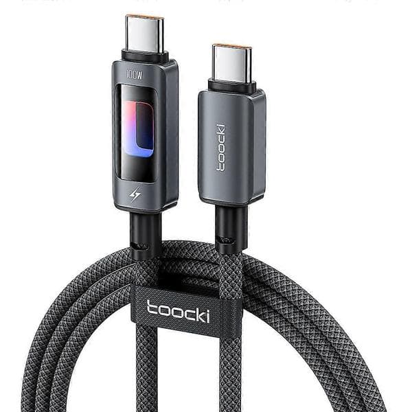 Praktisk og vakker 2m PD 100W USB-C til USB-C hurtigladekabel Innebygd E-Marker-chip 480Mbps dataoverføringskabel