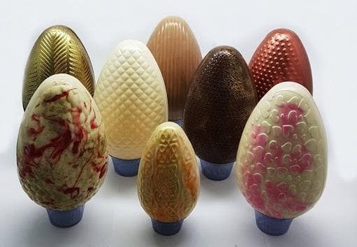Pralinform Egg 500g - BWB 9459 - Spesiell 3-delt form Transparent transparent