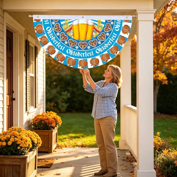 vimpel 90 X 48 cm Oktoberfest dobbeltsydd dekorativ C - C