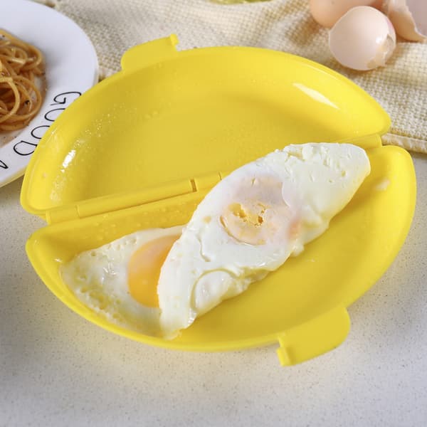 Sjelden perleomelett kokt eggform dampet eggfrokost, 4 egg, gul