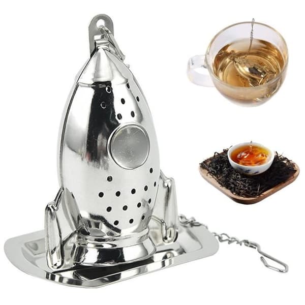 Tekula, Tesil i rustfrit stål, Tesil med net, Teinfuser med kæde/drypbakke