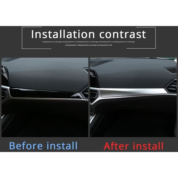 för 3-serien G20 G21 G28 2019 2020 Silver Chrome Central Control Dashboard Panel Cover Trim Car Styling