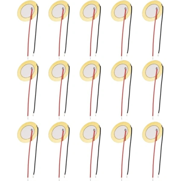 15 stk Elements Summer, 27mm Piezoelement, Akustisk Pickup Piezo Disk Element Sensor Piezo Disker med Akustisk Pickup