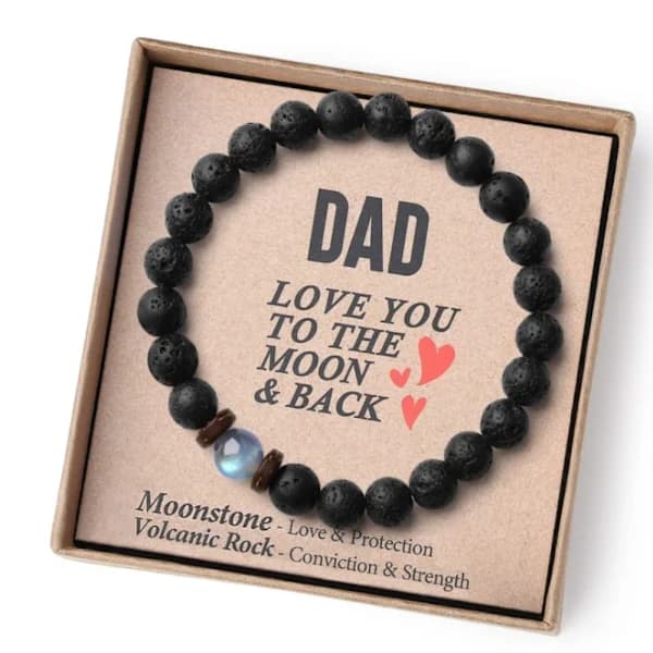 Perlearmbånd Vulkansten Armbånd TIL MIN FAR TIL MIN FAR To My Dad