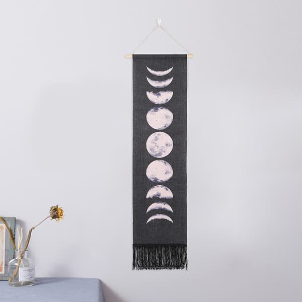 Moon Phase Print Wall Hanging Tapestry Decor for Dorm Home Decor