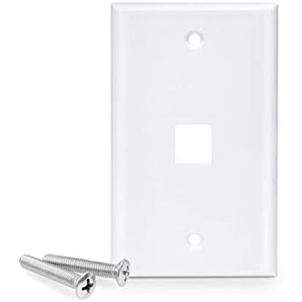 Keystone Gang Wall Plate - Standard Size (25-pack, 1 Port), White