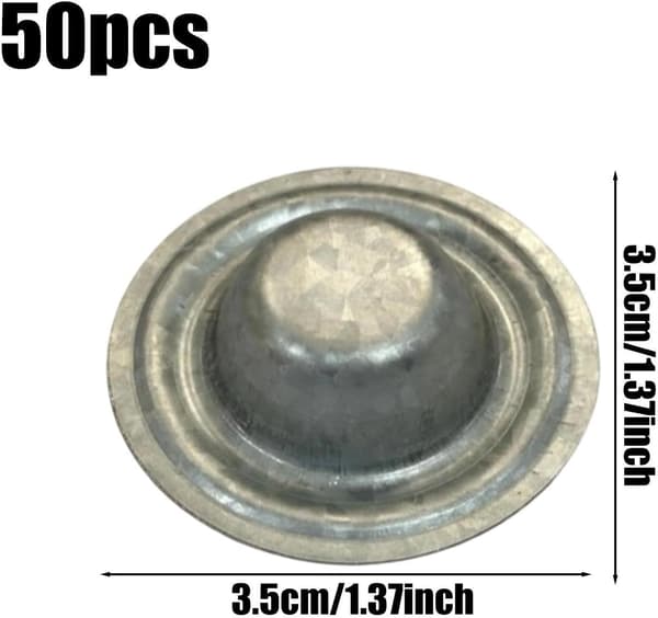 Dekselhetter for taktekker, metall, 50 stk, vanntett -