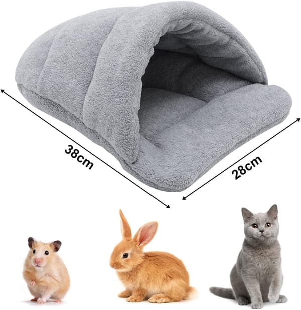 Kaninbo - 1 stk - Hamstersovepose - Hamsterseng - Marsvinseng - Varmt marsvinshus - Sovepose for dyr - Mini sovepose