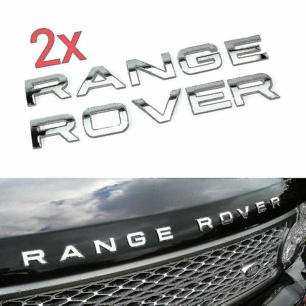 Krom Range Rover Frontgrill Pansermerke Pansermerke Og Bakre Bagasjerom Bokstaver Emblem (2-pakning)