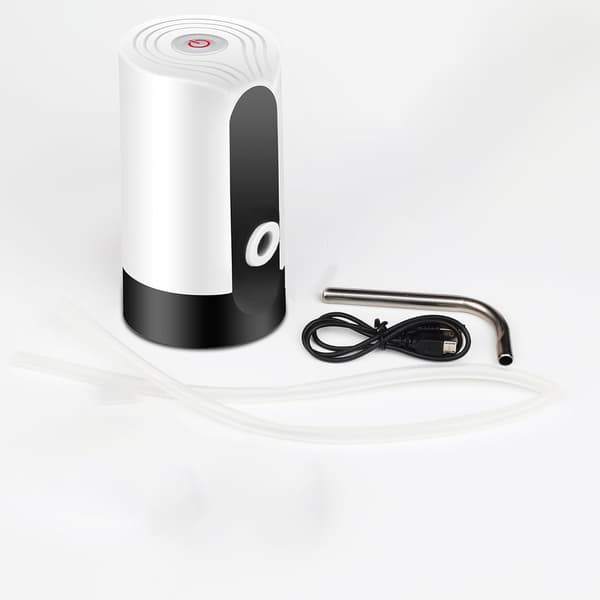 Automatisk vanndispenser, USB elektrisk vannpumpe, bærbar vannflaskepumpe - hvit