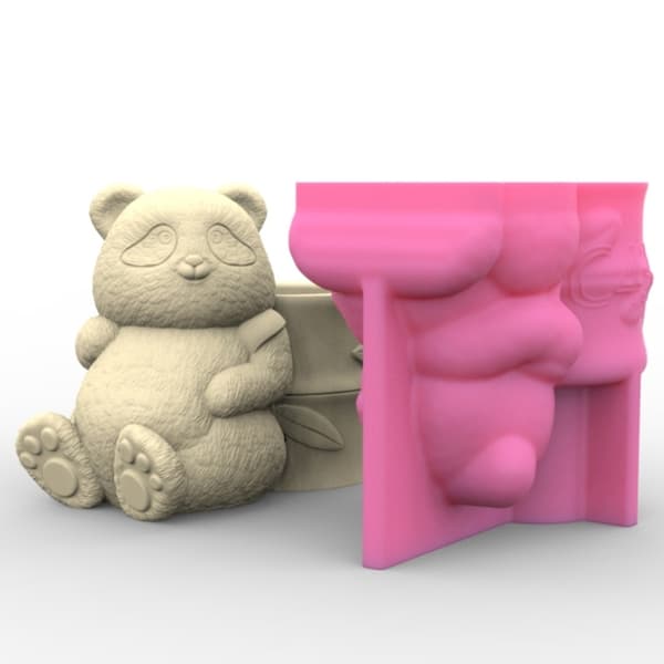 Bakkorg Panda Penholder Form Sukkulent Planter Form Pottefremstillingsværktøj