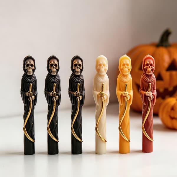 Halloween søjlelys silikoneforme kranieformede silikoneforme til bagning