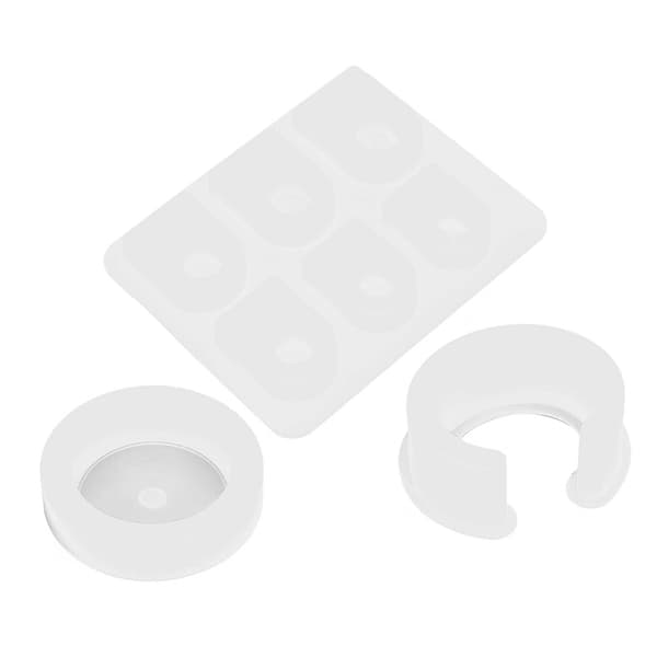 3 stk silikoneform stor størrelse moderigtig ring C-formet armbånd dryplimformsæt til DIY håndlavet