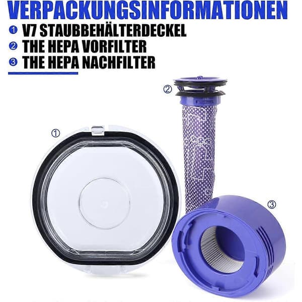 V8 V7 Dust Bin Lid Replacement for Vacuum Cleaner Dust Bin Lid Replacement Parts with HE db As Shown As Shown