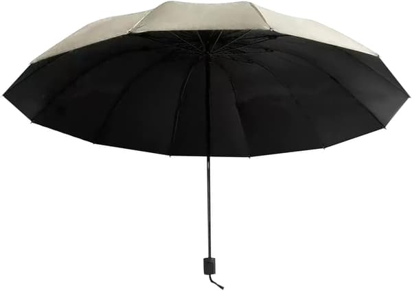 generisk paraply - robust parasoll med 12 spiler og krem Creme Creme