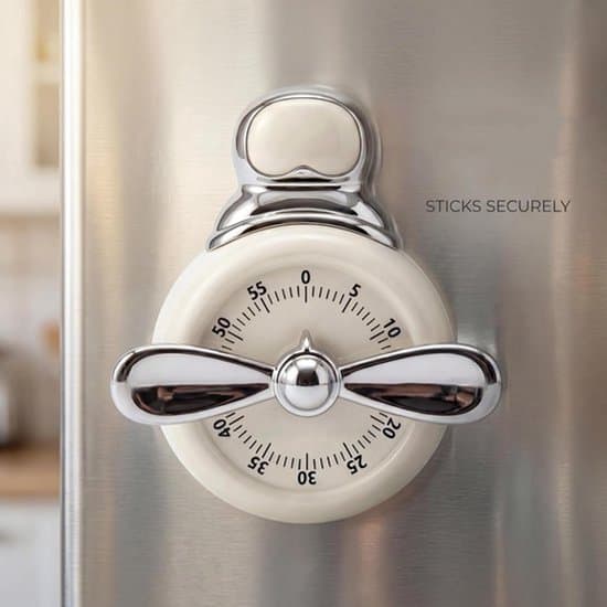 Kitchen Timer - Visual Kitchen Timer - Cute Magnetic Mechanical Timer - No Batteries Required - For Cooking Study Baking and Yoga - Powerful Alarm