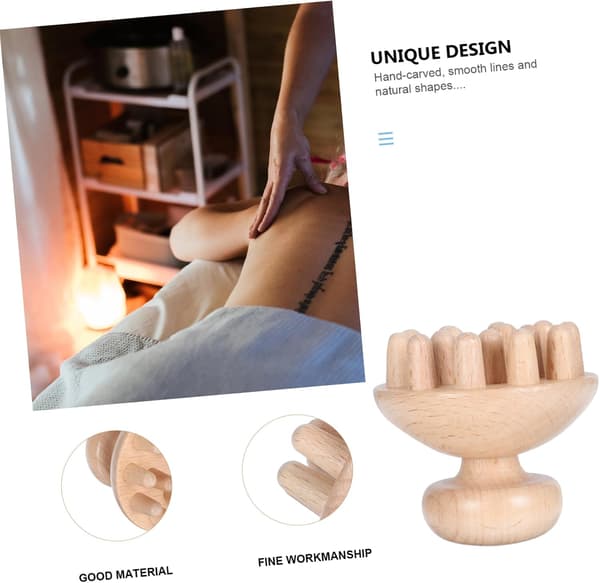 1 st Träkam Massageborste Hårbotten Massageborste Bärbar Hårborste Hårkit Huvudmassageborste Cellulitmassager
