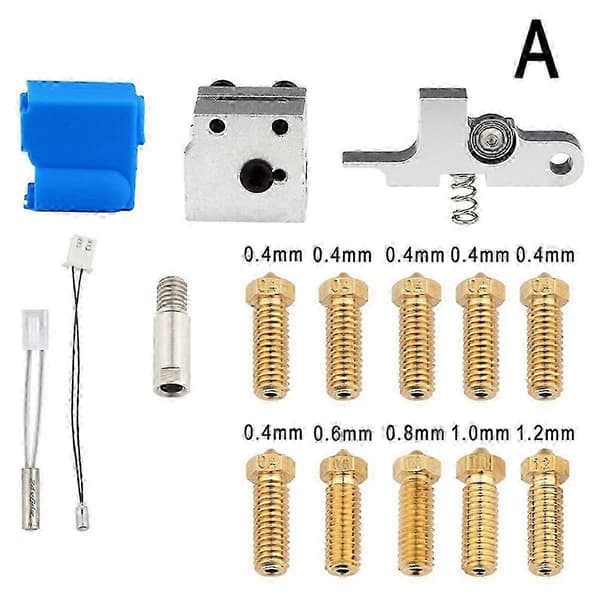 3D-printer Hotend-sæt til Sidewinder X1 Genius med silikonesok, varmerør, termistor og ThroHwy 0,5 5 0,5 5