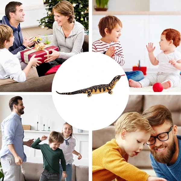 Øgle Plyslegetøj Simuler Mini Øgle Plyslegetøj Tøjdyr Dukke Til Børn Brun Brun