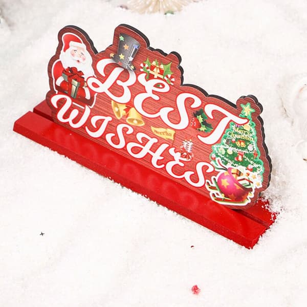 Vacker julgransprydnad i trä, trätomte, hantverk, bordsdekoration, juldekoration för hem och fest, C
