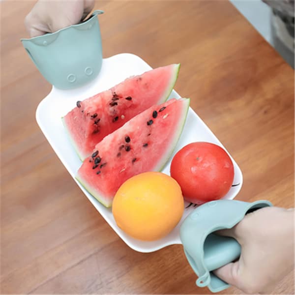 2 Pieces Silicone Anti-Scald Handle (Pink), Heat Insulating