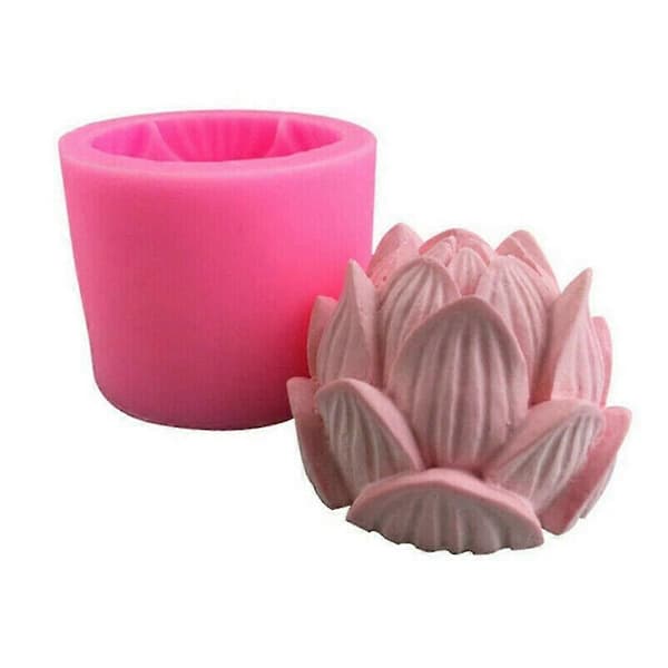 Lysforme, Lotus Lysform Sæbeform, Jule Silikoneforme, Lysform Til Lysfremstilling, DIY Aromalysform (tilfældig farve)