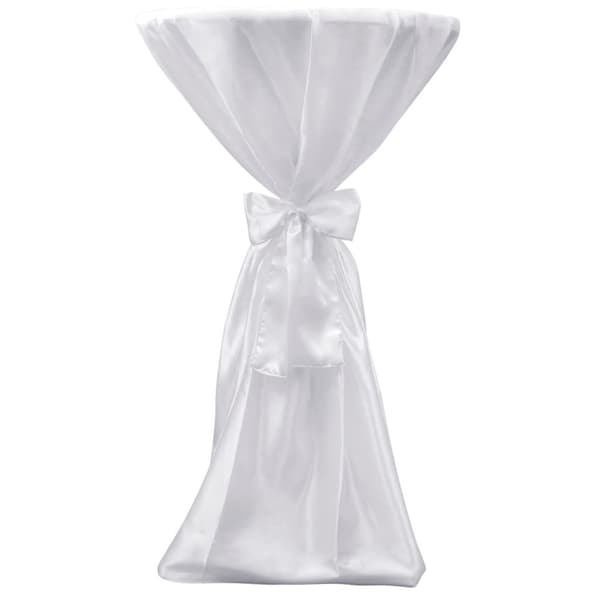 vidaXL Hvit duk med sløyfe 70 cm 2-pakning Vit white