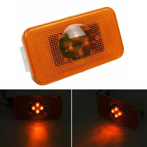 2 stk Serie 24V Bil Lastbil Led Sidemarkeringslys 4Leds Indikator Advarselslamper til Lastbiler Fm /