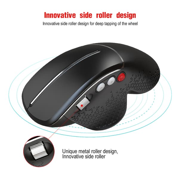 Vertikal mus ergonomisk design 2.4G trådløs mus greb, spil