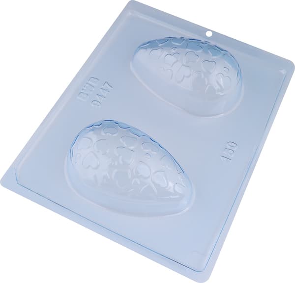 Pralinform Egg 150g Sjokoladeform - BWB 9447 - Spesiell 3-delt form Transparent transparent