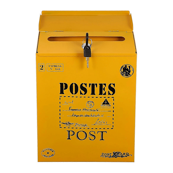 Lockable Mailbox Retro Mailbox Wall Mounted Mailbox Newspaper Box