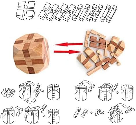 12 Stykker Pedagogiske Leker 3D Utfordring IQ Tenking Test Mini Woo