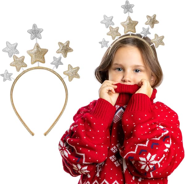Glitter Stjerne Hårbånd Jul Hårbånd Prinsesse Hårbånd Gl DXGHC