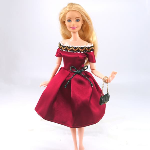 Barbie modekostume, 5 dele, 5 dukketilbehør, til børn