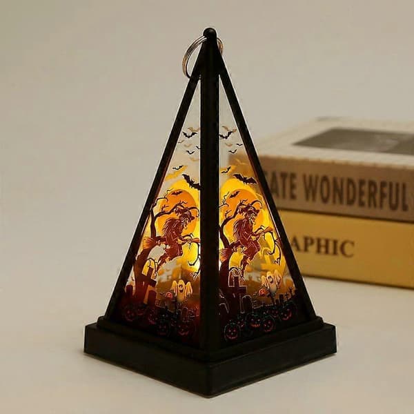 2025 3 pcs Halloween Decorations Wind Lantern Table Decoration LED Electronic Light Party Props Halloween Hanging Decorations